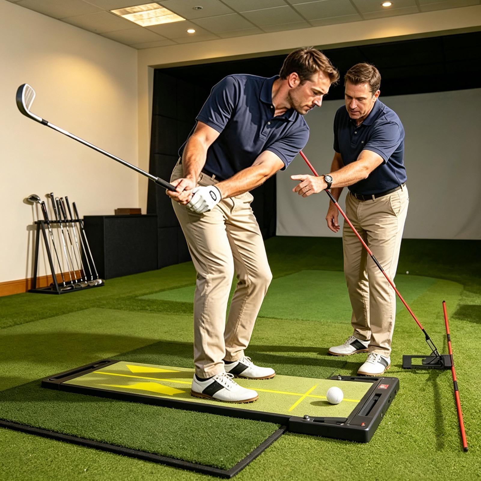 Golf Equipment For Beginners - Entrenador de golf con ángulo ajustable,