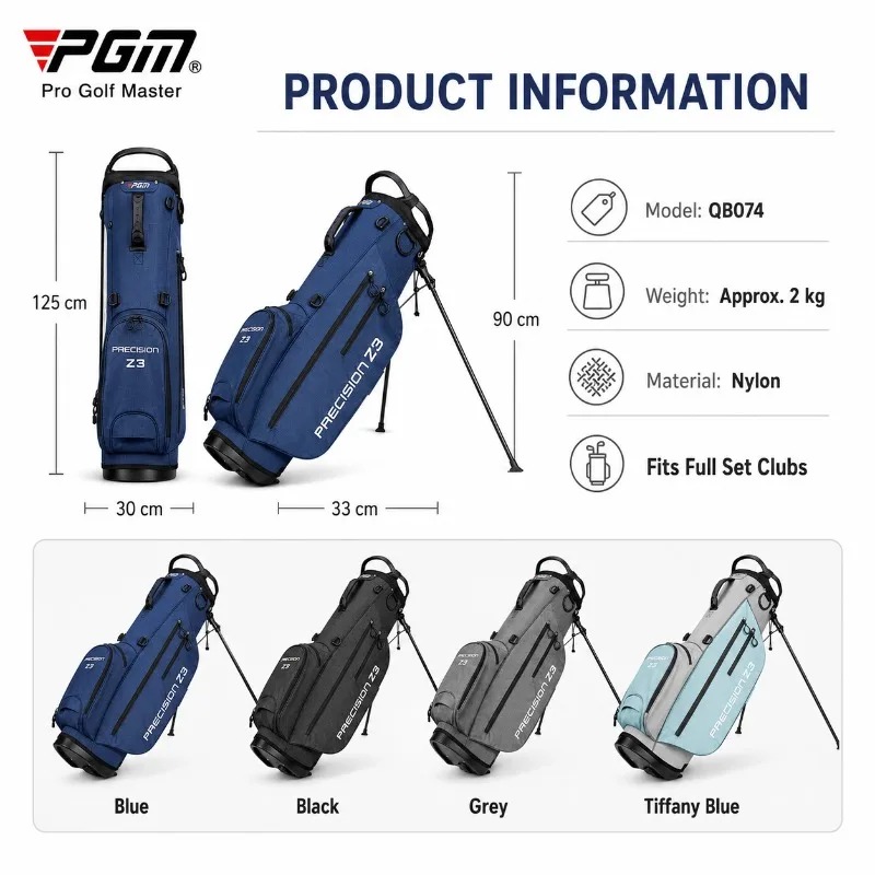 Bolsa de Golf PGM Ligera con S - Golf Bag Stand Cart reseña y precio