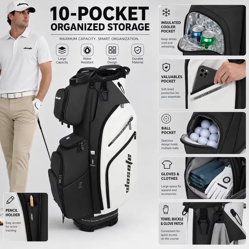 Bolsa de Golf Wosofe de 14 Com - Golf Bag Stand Cart reseña y precio